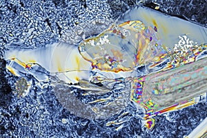 Magnesium sulfate heptahydrate in polarized light photo