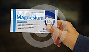 Magnesium tablets pack 3d illustration