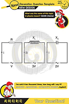 Physics, basic electric circuit experiment, open circuit and closed circuit concept, New generation question template