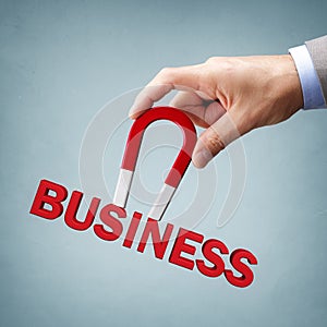 Magnet attracting new business clients and customers