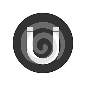 Magnet black icon vector