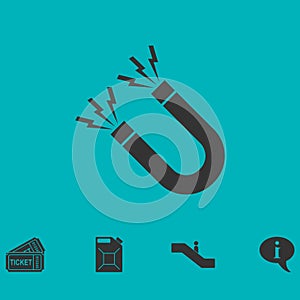 Magnet icon flat