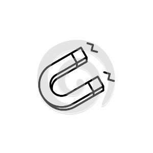 Magnet icon flat vector illustration