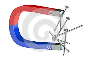Magnet and nails 3D