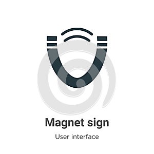 Magnet sign vector icon on white background. Flat vector magnet sign icon symbol sign from modern user interface collection for