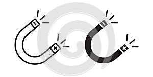 Magnet vecor icon set