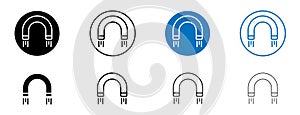 Magnet vecor icon set