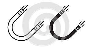 Magnet vecor icon set