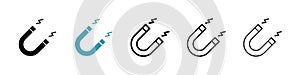 Magnet vecor icon set