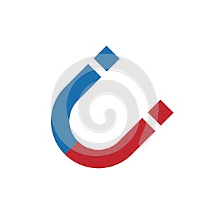 Magnet vector icon on white background. Magnet sign. Attraction icon. Magnet icon clip art