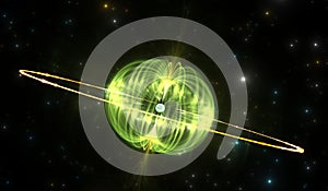 Magnetar or neutron star with extremely powerful magnetic field