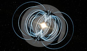 Magnetar - neutron star with an extremely powerful magnetic field photo