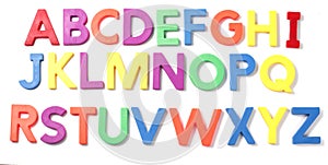 Magnetic Alphabet Letter on White background