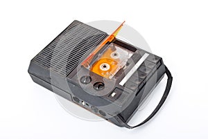 Magnetic audio tape cassette recorder