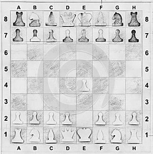 Magnetic chessboard. Education concept, chess lesson, intellectual game