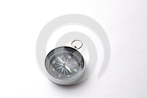 Magnetic compass isolated on white background.