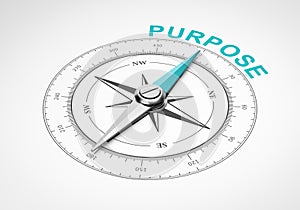 Compass on White Background, Purpose Concept photo