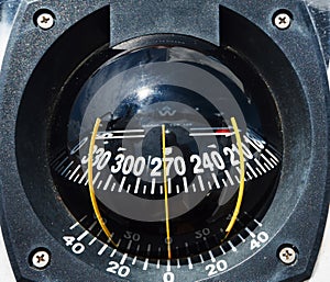 Magnetic compass for trips. photo