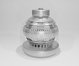  magnetic confinement fusion power reactor 3D rendered photo