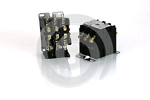 Magnetic contactor 2 side isolate on white background