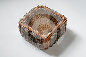 Magnetic-core memory on white background