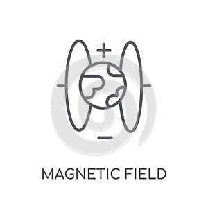 Magnetic field linear icon. Modern outline Magnetic field logo c