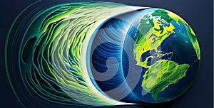 Magnetic Field Realism: A Visual Journey Through Earth\'s Magnetic Field, Made with Generative AI