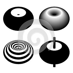 Magnetic field toroid black symbol