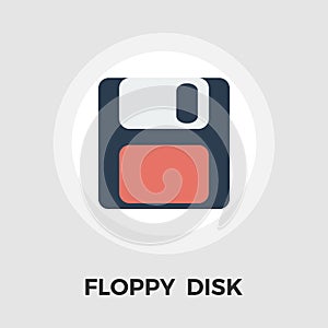 Magnetic floppy disc flat icon