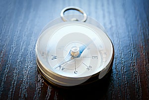Magnetic handheld compass with copyspace