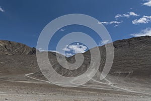 Magnetic hill in Leh, ladakh, India, Asia photo