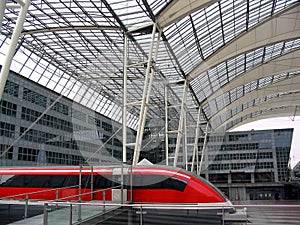 Magnetic levitation train photo