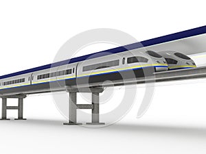 Magnetic levitation train with solar panels #5