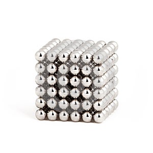 Magnetic metal balls in cube shape