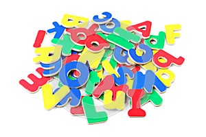 Magnetic plastic letters