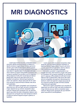 Magnetic resonance imaging advert brochure. Medical research