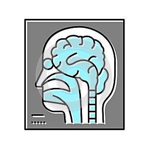 magnetic resonance imaging radiology color icon vector illustration