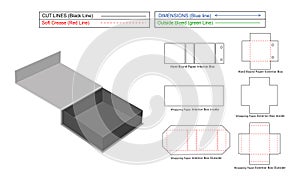 Magnetic Rigid Luxury Box, Custom rigid boxes dieline template