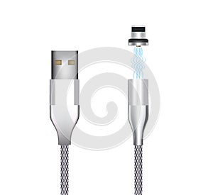 Magnetic USB charging cable