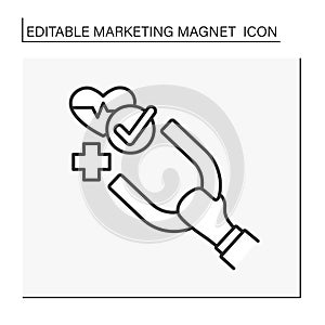 Magnetism line icon