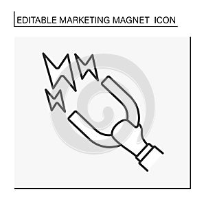 Magnetism line icon