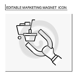 Magnetism line icon