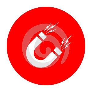Magnetism vector icon photo
