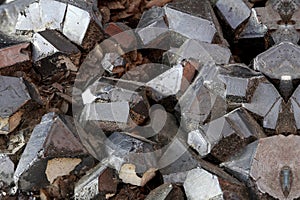 Magnetite crystal main iron ores photo