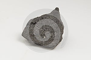 Ore magnetite on white background photo