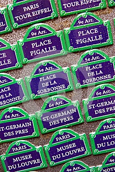 Magnets of Paris streets