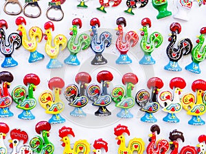 Magnets shaped as the Galo de Barcelos Barcelos Rooster, the s photo