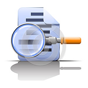 Magnifer and paper list