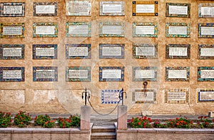 Magnificat Wall with Gospel Inscriptions photo