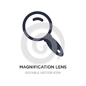 magnification lens icon on white background. Simple element illustration from Education concept